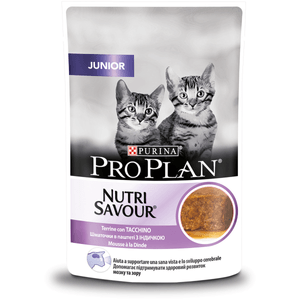 PURINA Pro Plan Nutrisavour Junior, Terină cu Curcan, hrană umedă pisici junior, (pate)