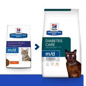 HILL'S Prescription Diet m/d Diabetes Care, Pui, dietă veterinară pisici, hrană uscată, afecțiuni metabolice (diabet)