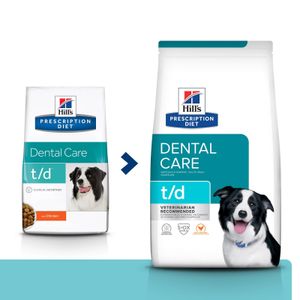 HILL'S Prescription Diet t/d Dental Care, Pui, dietă veterinară câini, hrană uscată, afecțiuni dentare