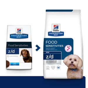 HILL'S Prescription Diet z/d Food Sensitivities Mini, dietă veterinară câini, hrană uscată, afecțiuni dermatologice și digestive