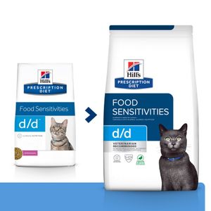 HILL'S Prescription Diet d/d, Rață cu Mazăre, dietă veterinară pisici, hrană uscată, sensibilități digestive