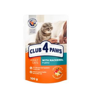 CLUB 4 PAWS Premium, Macrou, hrană umedă pisici, (în sos)