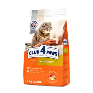 CLUB 4 PAWS Premium, Iepure, hrană uscată pisici