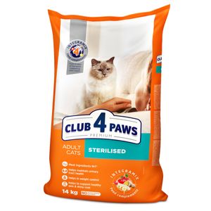 CLUB 4 PAWS Premium Sterilised, Pui, hrană uscată pisici sterilizate