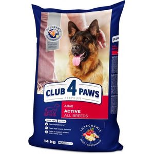 CLUB 4 PAWS Premium Active, Pui, hrană uscată câini, activitate intensă