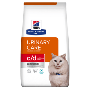 HILL'S Prescription Diet c/d Multicare Stress, Pește oceanic, dietă veterinară pisici, hrană uscată, sistem urinar, sistem nervos, 400g