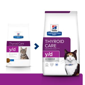 HILL'S Prescription Diet y/d Thyroid Care, dietă veterinară pisici, hrană uscată, afecțiuni tiroidiene