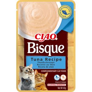 INABA Ciao Bisque, Ton, plic hrană umedă fără cereale pisici, (piure), 40g