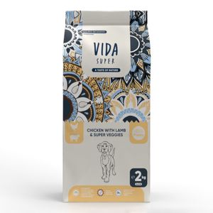 VIDA SUPER, M-XL, Pui, Miel și Legume, hrană uscată câini junior