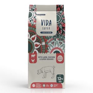 VIDA SUPER, M-XL, Miel, Pui și Legume, hrană uscată câini