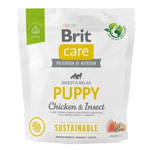 BRIT Care Sustainable, Digest & Relax, XS-XL, Pui și Insecte, hrană uscată câini junior, sistem digestiv