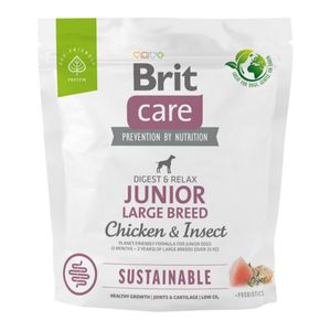 BRIT Care Sustainable, Digest & Relax, L-XL, Pui și Insecte, hrană uscată câini junior, sistem digestiv