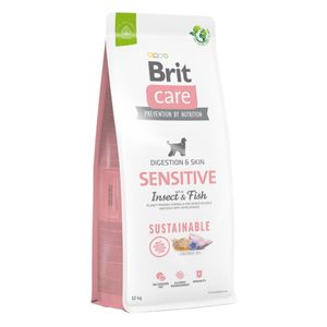 BRIT Care Sustainable Sensitive, XS-XL, Insecte și Pește, hrană uscată câini, piele & blană, sistem digestiv