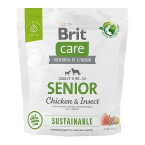 BRIT Care Sustainable, Digest & Relax, XS-XL, Pui și Insecte, hrană uscată câini senior, sistem digestiv