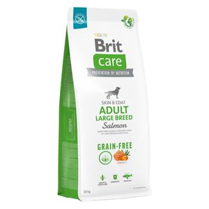 BRIT Care, L-XL, Somon, hrană uscată fără cereale câini, piele & blană