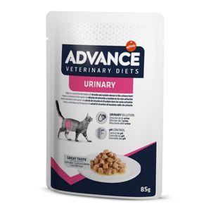 ADVANCE VETERINARY DIETS Urinary, Pui, dietă veterinară,, plic hrană umedă pisici, sistem urinar, (în sos), bax, 85g x 12buc