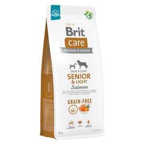 BRIT Care Senior & Light, XS-XL, Somon, hrană uscată fără cereale câini senior, obezitate