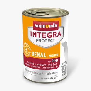 INTEGRA PROTECT Renal, XS-M, Vită, dietă veterinară, conservă hrană umedă câini, sistem renal, (în aspic), 400g