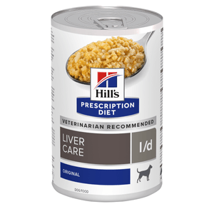 HILL'S Prescription Diet l/d, dietă veterinară câini, conservă hrană umedă, afecțiuni hepatice, 370g