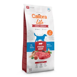 CALIBRA Life Adult Medium, M, Vită, hrană uscată monoproteică câini