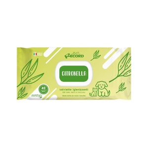 Record Citronela, șervețele umede, câini și pisici, antibacteriene, multifuncționale, 40buc