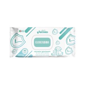 Record Clorhexidina, șervețele umede, câini și pisici, antibacteriene, multifuncționale, 40buc