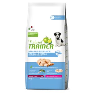 NATURAL TRAINER Medium Puppy&Junior, M-XL, Pui, hrană uscată câini junior, 12kg