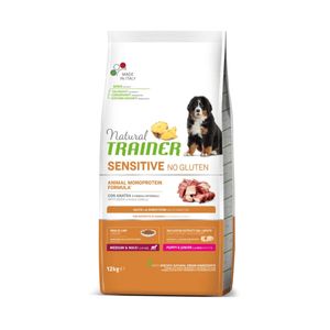 NATURAL TRAINER Sensitive No Gluten Puppy&Junior, M-XL, Rață, hrană uscată monoproteică câini junior, sistem digestiv