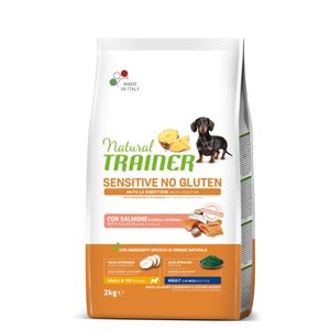 NATURAL TRAINER Sensitive No Gluten, XS-S, Somon, hrană uscată monoproteică câini, sistem digestiv