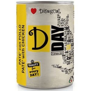 DISUGUAL D Day, Pui, conservă hrană umedă fără cereale pisici, (pate), 400g