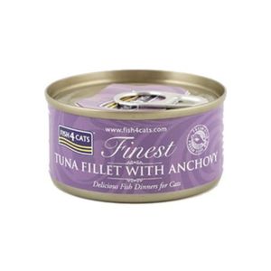 FISH4CATS Finest, Ton și Anșoa, conservă hrană umedă pisici, (în supă), 70g