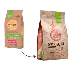 PETKULT Sensitive Care Junior Medium Breed, M, Miel și orez brun, hrană uscată câini junior, alergii