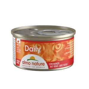 ALMO NATURE Daily Cat, Vită, conservă hrană umedă fără cereale pisici, (în suc propriu), 85g