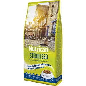 NUTRICAN Sterilised, Pui și Curcan, hrană uscată pisici sterilizate