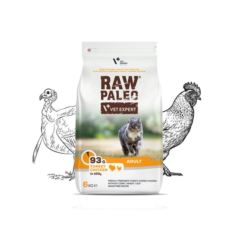 RAW-PALEO-Curcan-și-Pui-hrană-uscată-fără-cereale-pisici-6kg-1