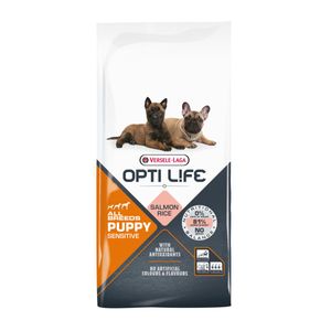 VERSELE LAGA Opti Life Puppy Sensitive, XS-XL, Somon, hrană uscată câini junior, alergii