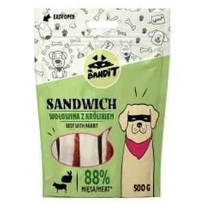 MR BANDIT Sandwich, XS-XL, Vită și Iepure, punguță recompense câini