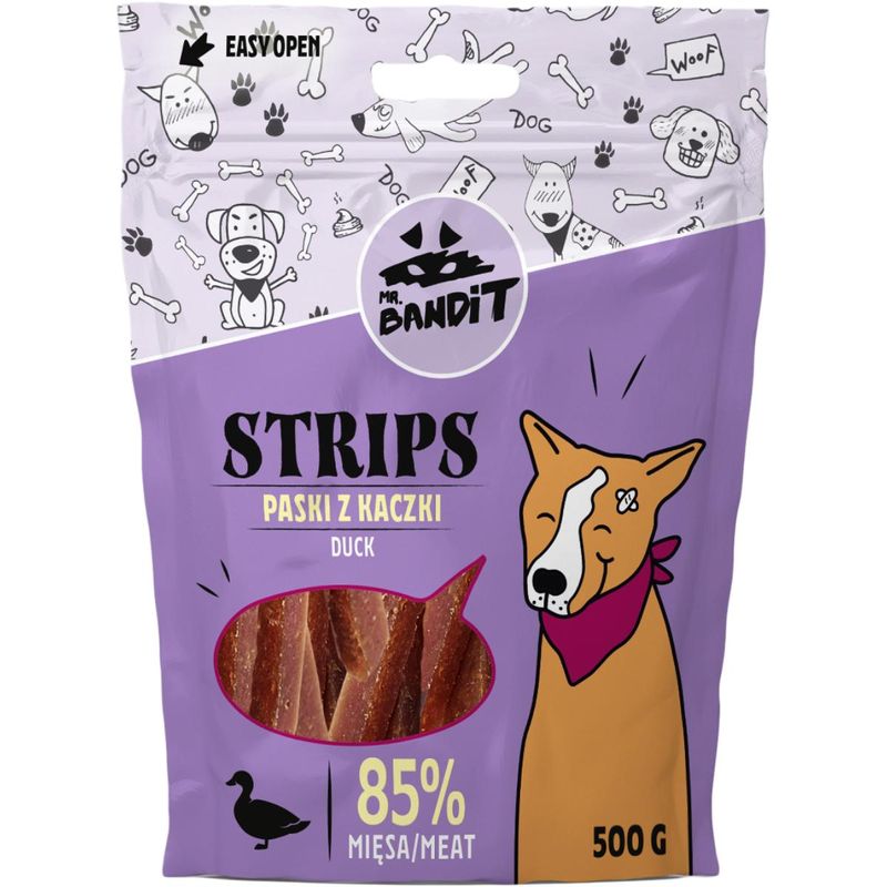 MR-BANDIT-Strips-XS-XL-Rață-punguță-recompense-fără-cereale-caini-500g-1