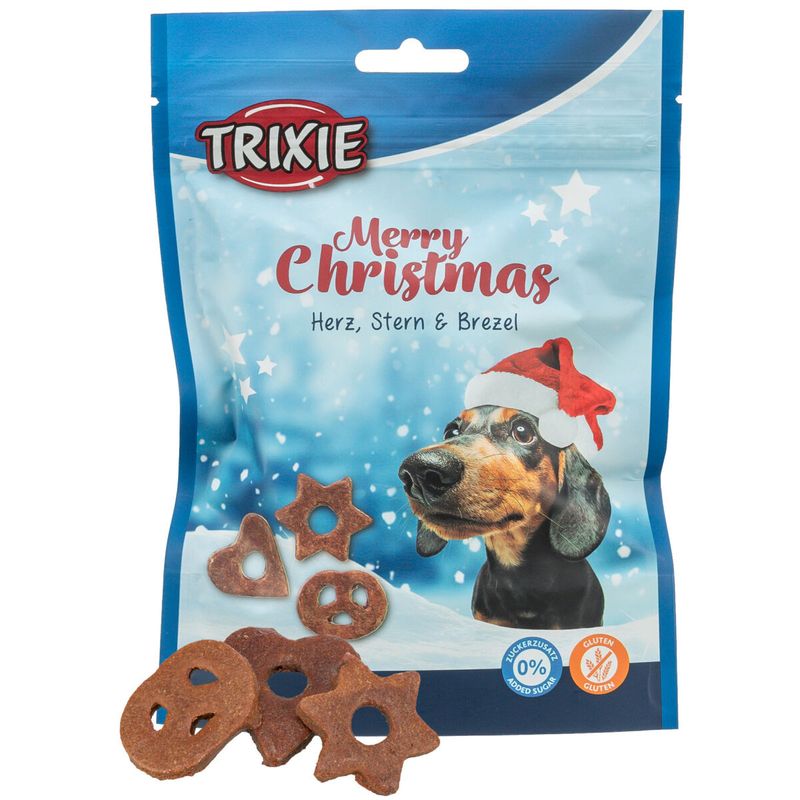 TRIXIE-Christmas-Fursecuri-Inimioara-Stea-si-Covrig-XS-XL-Pui-și-Ficat-punguță-recompense-caini-120g-1