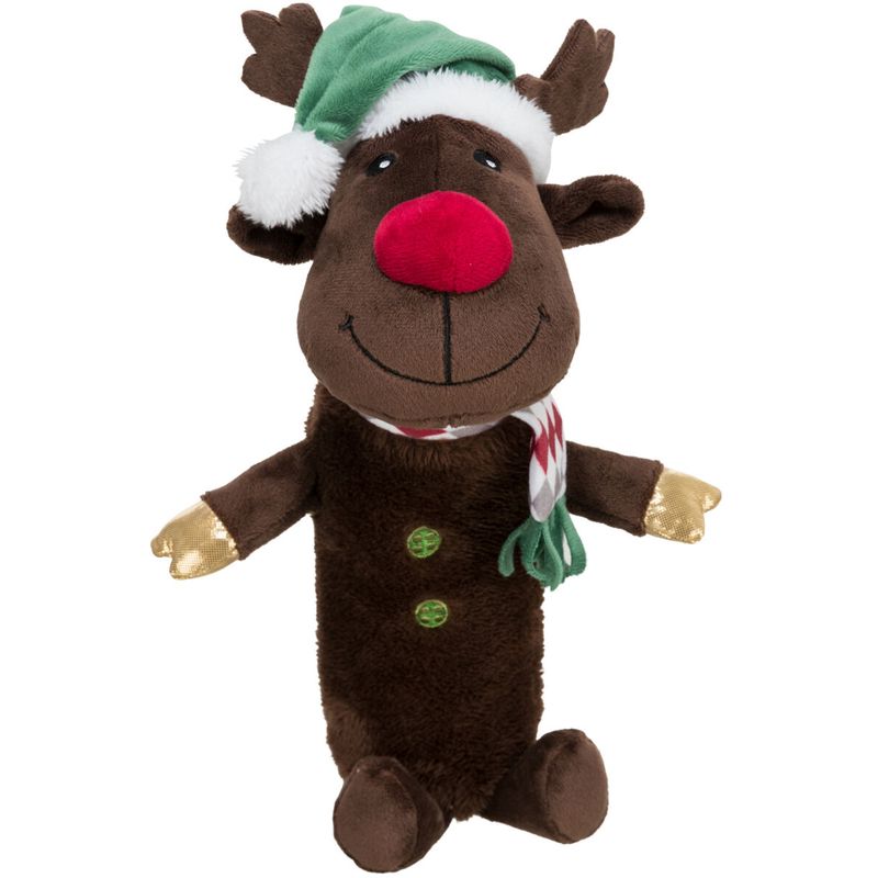 TRIXIE-Christmas-Ren-cu-Fosnaitoare-jucărie-de-pluș-caini-XS-XL-activități-fizice-poliester-maro-și-roșu-45cm-1