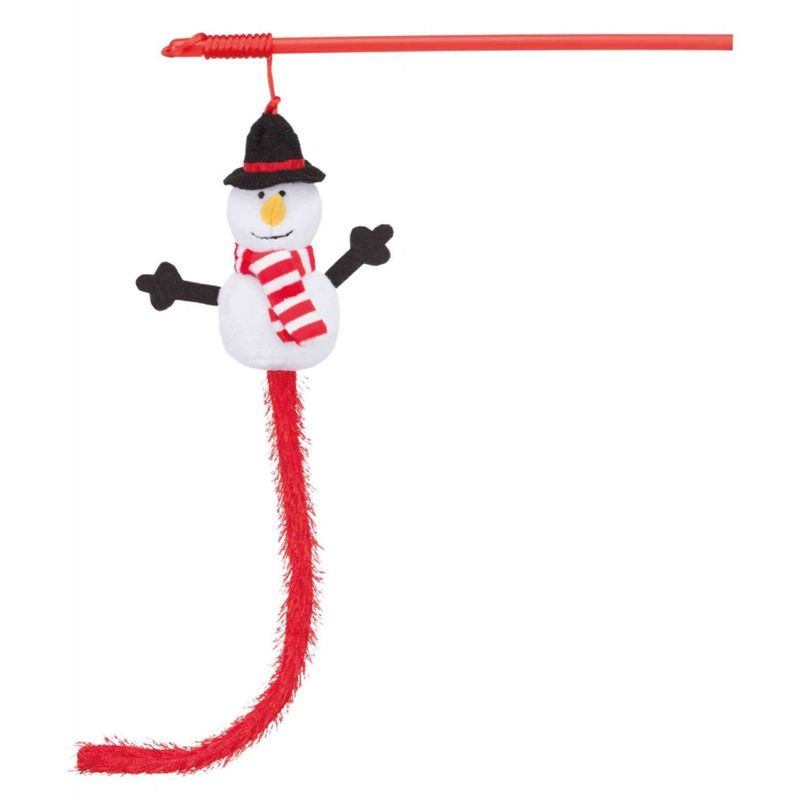 TRIXIE-Christmas-Om-de-Zapada-jucărie-undiță-pisici-activități-fizice-plastic-alb-și-roșu-31cm-1