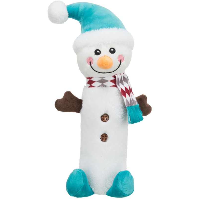 TRIXIE-Christmas-Om-de-Zapada-cu-Fosnaitoare-jucărie-de-pluș-caini-XS-XL-activități-fizice-poliester-alb-și-albastru-38cm-1