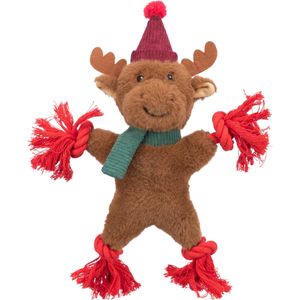 TRIXIE Christmas Ren, jucărie sfoară câini XS-XL, activități fizice, bumbac, maro și roșu, 32cm