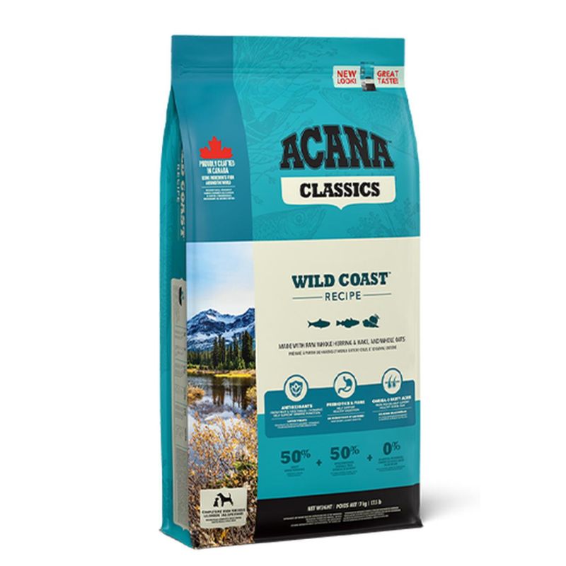 ACANA-Classics-Wild-Coast-XS-XL-Somon-si-Hering-hrana-uscata-continut-redus-cereale-caini-14.5kg