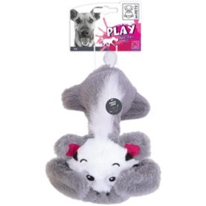 M-PETS Kim, jucărie de pluș câini M-XL, activități fizice, pluș, alb și gri, 36cm