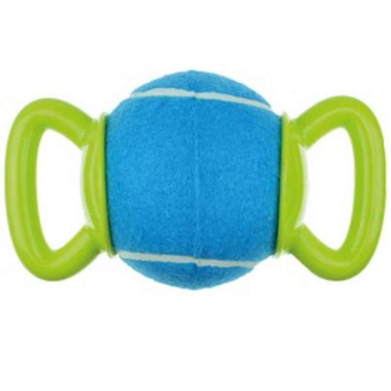 M-PETS-Handy-Ball-jucarie-minge-caini-S-L-activitati-fizice-cauciuc-verde-si-albastru-⌀12-7cm-1