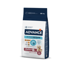 ADVANCE Maxi Senior Vitality, L-XL, Pui, hrană uscată câini senior, 12kg