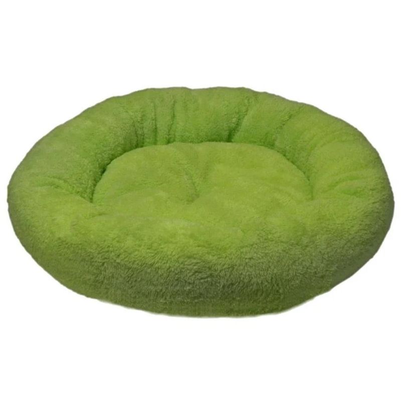 4DOG-Deluxe-pat-rotund-caini-pluș-verde-XS-S-⌀52x9cm--1