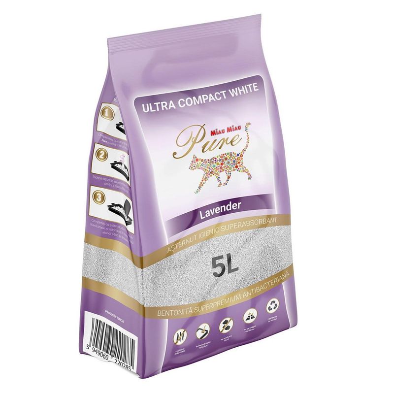 MIAU-MIAU-Pure-Pure-Lavanda-așternut-igienic-pisici-granule-bentonită-aglomerant-neutralizare-mirosuri-5l-1