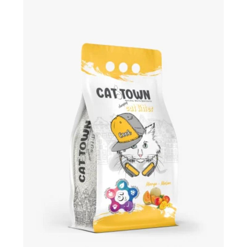 CAT-TOWN-Mango-așternut-igienic-pisici-granule-bentonită-aglomerant-fără-praf-5l-1
